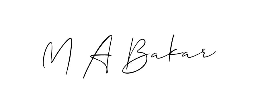 Best and Professional Signature Style for M A Bakar. Allison_Script Best Signature Style Collection. M A Bakar signature style 2 images and pictures png