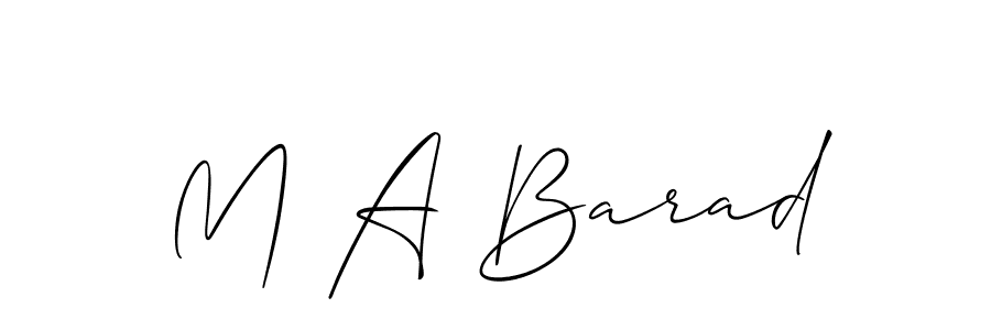 Check out images of Autograph of M A Barad name. Actor M A Barad Signature Style. Allison_Script is a professional sign style online. M A Barad signature style 2 images and pictures png