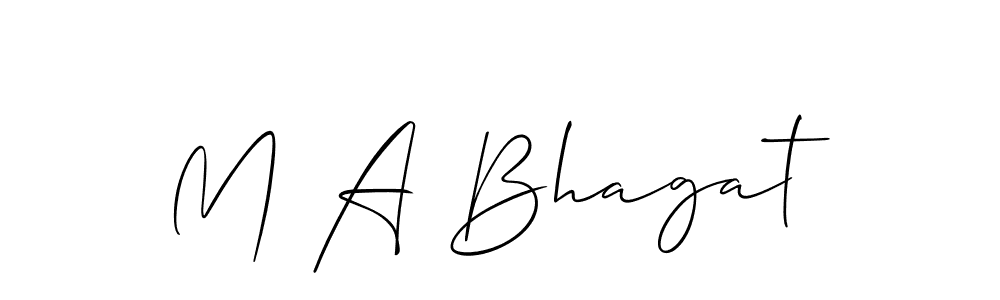 How to make M A Bhagat signature? Allison_Script is a professional autograph style. Create handwritten signature for M A Bhagat name. M A Bhagat signature style 2 images and pictures png