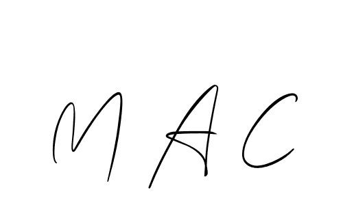 Make a beautiful signature design for name M A C. With this signature (Allison_Script) style, you can create a handwritten signature for free. M A C signature style 2 images and pictures png