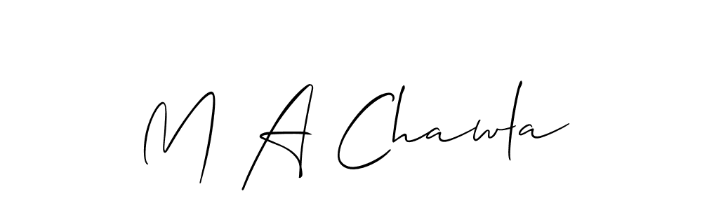 How to make M A Chawla signature? Allison_Script is a professional autograph style. Create handwritten signature for M A Chawla name. M A Chawla signature style 2 images and pictures png