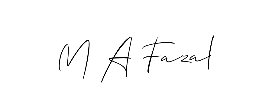 Also we have M A Fazal name is the best signature style. Create professional handwritten signature collection using Allison_Script autograph style. M A Fazal signature style 2 images and pictures png