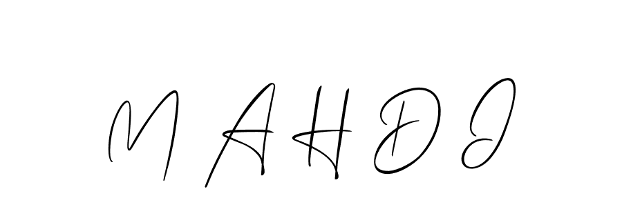 M A H D I stylish signature style. Best Handwritten Sign (Allison_Script) for my name. Handwritten Signature Collection Ideas for my name M A H D I. M A H D I signature style 2 images and pictures png