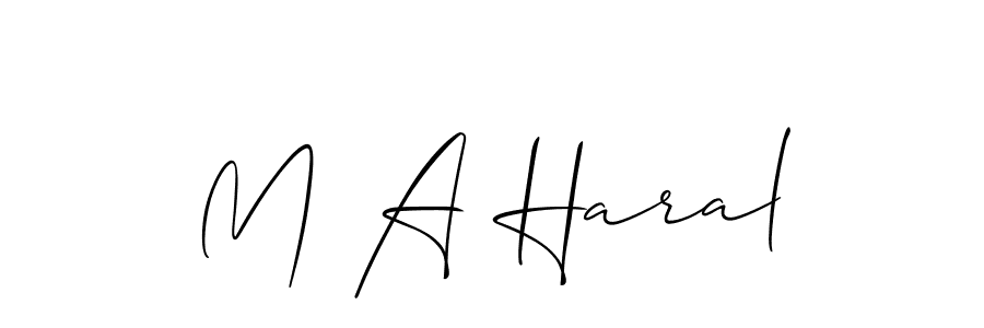 Best and Professional Signature Style for M A Haral. Allison_Script Best Signature Style Collection. M A Haral signature style 2 images and pictures png