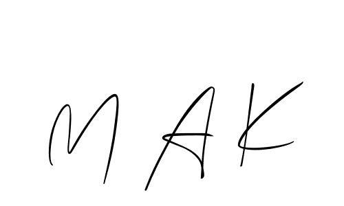 if you are searching for the best signature style for your name M A K. so please give up your signature search. here we have designed multiple signature styles  using Allison_Script. M A K signature style 2 images and pictures png