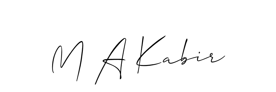 M A Kabir stylish signature style. Best Handwritten Sign (Allison_Script) for my name. Handwritten Signature Collection Ideas for my name M A Kabir. M A Kabir signature style 2 images and pictures png