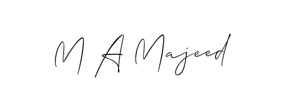 Allison_Script is a professional signature style that is perfect for those who want to add a touch of class to their signature. It is also a great choice for those who want to make their signature more unique. Get M A Majeed name to fancy signature for free. M A Majeed signature style 2 images and pictures png