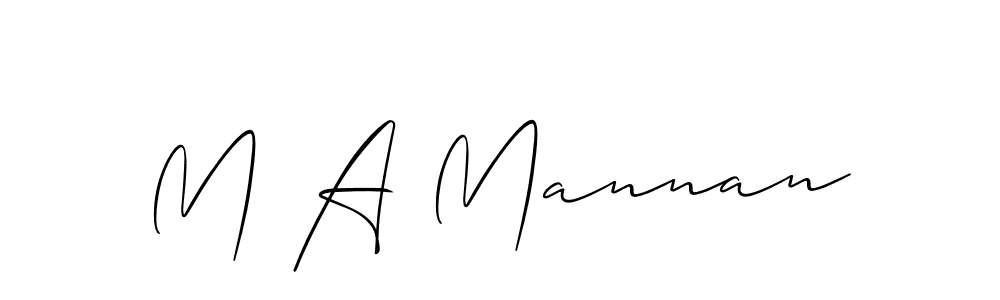 Similarly Allison_Script is the best handwritten signature design. Signature creator online .You can use it as an online autograph creator for name M A Mannan. M A Mannan signature style 2 images and pictures png