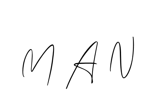 Make a beautiful signature design for name M A N. With this signature (Allison_Script) style, you can create a handwritten signature for free. M A N signature style 2 images and pictures png