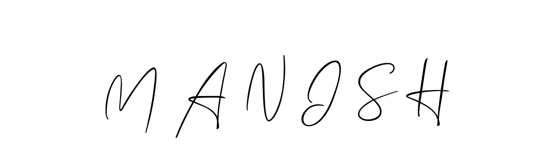 Best and Professional Signature Style for M A N I S H. Allison_Script Best Signature Style Collection. M A N I S H signature style 2 images and pictures png