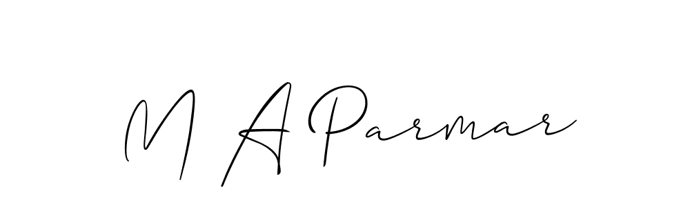 if you are searching for the best signature style for your name M A Parmar. so please give up your signature search. here we have designed multiple signature styles  using Allison_Script. M A Parmar signature style 2 images and pictures png