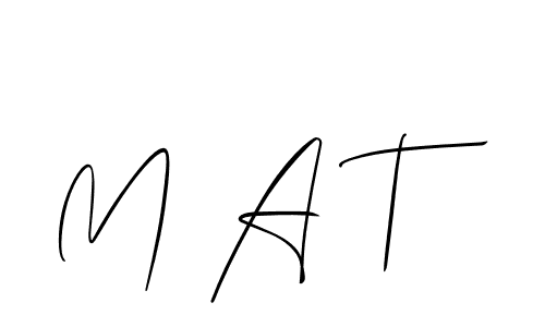 How to make M A T signature? Allison_Script is a professional autograph style. Create handwritten signature for M A T name. M A T signature style 2 images and pictures png