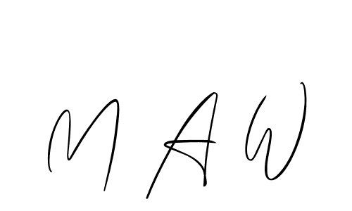 How to make M A W signature? Allison_Script is a professional autograph style. Create handwritten signature for M A W name. M A W signature style 2 images and pictures png