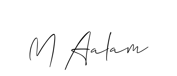 How to make M Aalam name signature. Use Allison_Script style for creating short signs online. This is the latest handwritten sign. M Aalam signature style 2 images and pictures png