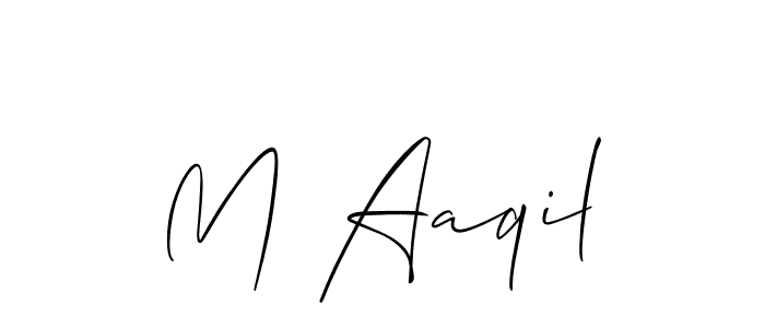 Create a beautiful signature design for name M Aaqil. With this signature (Allison_Script) fonts, you can make a handwritten signature for free. M Aaqil signature style 2 images and pictures png