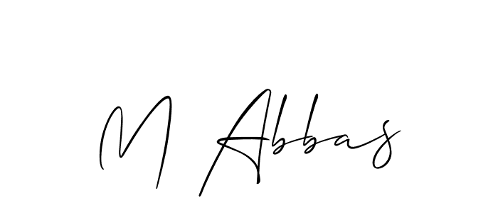 Also You can easily find your signature by using the search form. We will create M Abbas name handwritten signature images for you free of cost using Allison_Script sign style. M Abbas signature style 2 images and pictures png