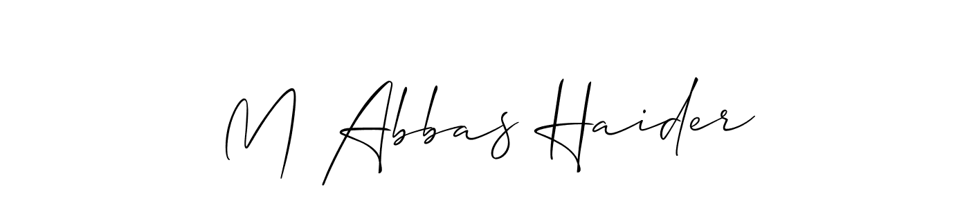 Make a beautiful signature design for name M Abbas Haider. Use this online signature maker to create a handwritten signature for free. M Abbas Haider signature style 2 images and pictures png