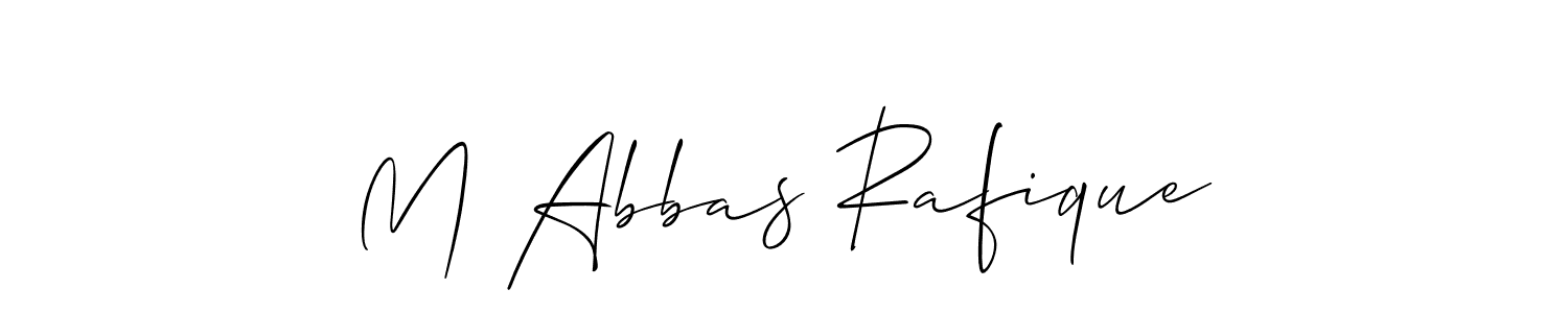 How to make M Abbas Rafique signature? Allison_Script is a professional autograph style. Create handwritten signature for M Abbas Rafique name. M Abbas Rafique signature style 2 images and pictures png