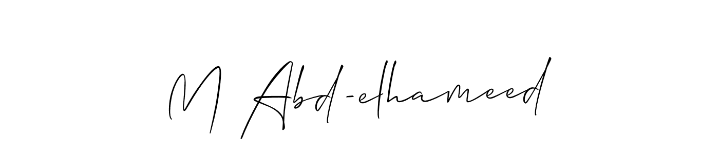 How to make M Abd-elhameed signature? Allison_Script is a professional autograph style. Create handwritten signature for M Abd-elhameed name. M Abd-elhameed signature style 2 images and pictures png