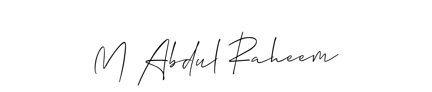 This is the best signature style for the M Abdul Raheem name. Also you like these signature font (Allison_Script). Mix name signature. M Abdul Raheem signature style 2 images and pictures png