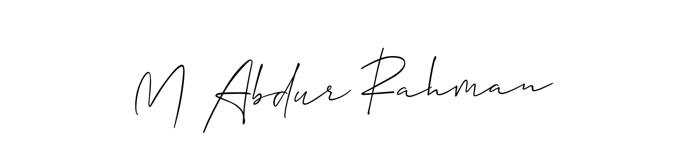 M Abdur Rahman stylish signature style. Best Handwritten Sign (Allison_Script) for my name. Handwritten Signature Collection Ideas for my name M Abdur Rahman. M Abdur Rahman signature style 2 images and pictures png