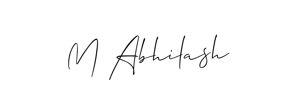 if you are searching for the best signature style for your name M Abhilash. so please give up your signature search. here we have designed multiple signature styles  using Allison_Script. M Abhilash signature style 2 images and pictures png