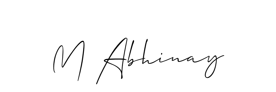 Best and Professional Signature Style for M Abhinay. Allison_Script Best Signature Style Collection. M Abhinay signature style 2 images and pictures png