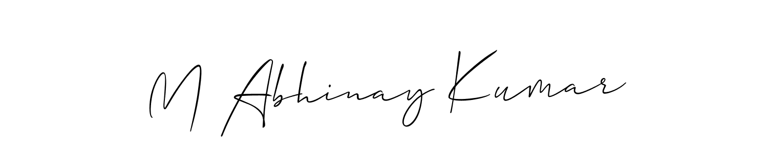 if you are searching for the best signature style for your name M Abhinay Kumar. so please give up your signature search. here we have designed multiple signature styles  using Allison_Script. M Abhinay Kumar signature style 2 images and pictures png