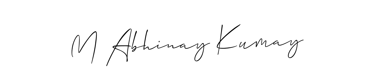 M Abhinay Kumay stylish signature style. Best Handwritten Sign (Allison_Script) for my name. Handwritten Signature Collection Ideas for my name M Abhinay Kumay. M Abhinay Kumay signature style 2 images and pictures png