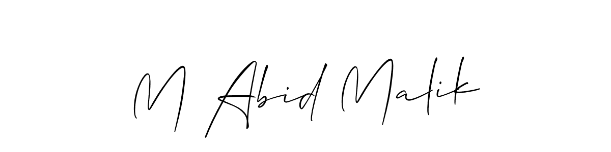 Make a beautiful signature design for name M Abid Malik. With this signature (Allison_Script) style, you can create a handwritten signature for free. M Abid Malik signature style 2 images and pictures png