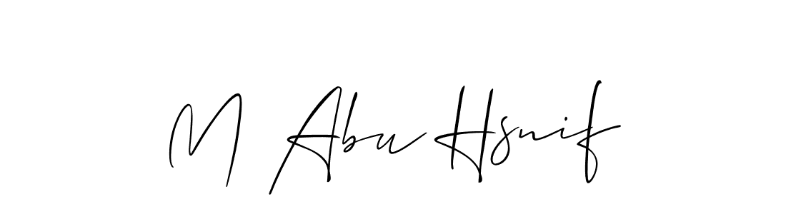 Make a beautiful signature design for name M Abu Hsnif. Use this online signature maker to create a handwritten signature for free. M Abu Hsnif signature style 2 images and pictures png