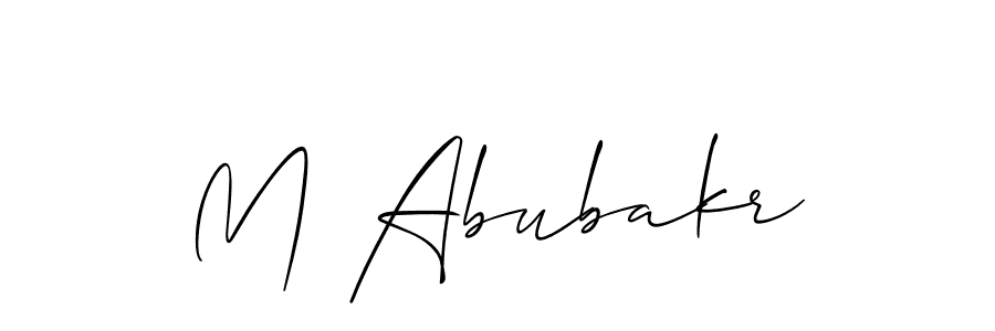 You can use this online signature creator to create a handwritten signature for the name M Abubakr. This is the best online autograph maker. M Abubakr signature style 2 images and pictures png