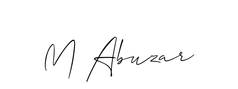 Create a beautiful signature design for name M Abuzar. With this signature (Allison_Script) fonts, you can make a handwritten signature for free. M Abuzar signature style 2 images and pictures png