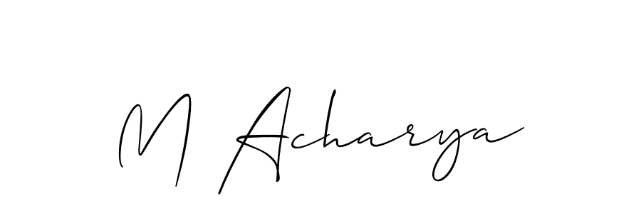 Also we have M Acharya name is the best signature style. Create professional handwritten signature collection using Allison_Script autograph style. M Acharya signature style 2 images and pictures png