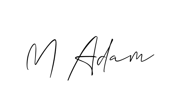 if you are searching for the best signature style for your name M Adam. so please give up your signature search. here we have designed multiple signature styles  using Allison_Script. M Adam signature style 2 images and pictures png