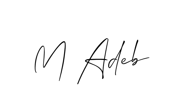 Make a beautiful signature design for name M Adeb. Use this online signature maker to create a handwritten signature for free. M Adeb signature style 2 images and pictures png