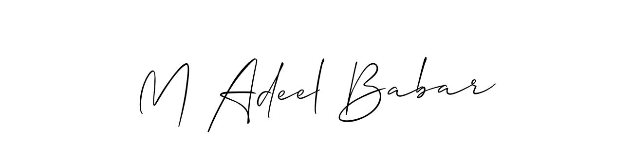 Make a beautiful signature design for name M Adeel Babar. With this signature (Allison_Script) style, you can create a handwritten signature for free. M Adeel Babar signature style 2 images and pictures png