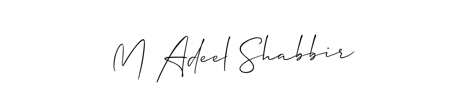 Create a beautiful signature design for name M Adeel Shabbir. With this signature (Allison_Script) fonts, you can make a handwritten signature for free. M Adeel Shabbir signature style 2 images and pictures png