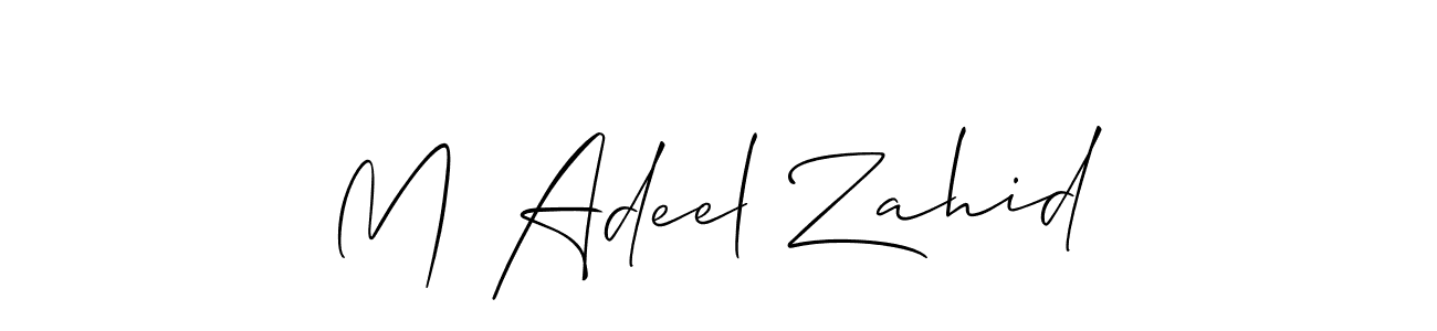 Create a beautiful signature design for name M Adeel Zahid. With this signature (Allison_Script) fonts, you can make a handwritten signature for free. M Adeel Zahid signature style 2 images and pictures png