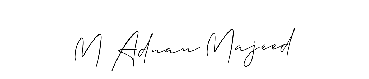 This is the best signature style for the M Adnan Majeed name. Also you like these signature font (Allison_Script). Mix name signature. M Adnan Majeed signature style 2 images and pictures png