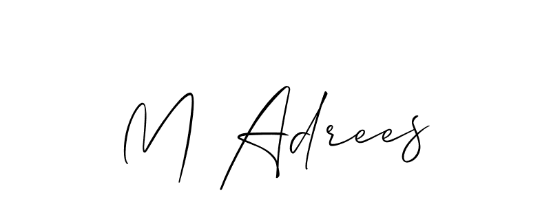 How to make M Adrees name signature. Use Allison_Script style for creating short signs online. This is the latest handwritten sign. M Adrees signature style 2 images and pictures png