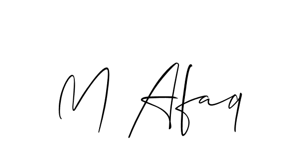 Design your own signature with our free online signature maker. With this signature software, you can create a handwritten (Allison_Script) signature for name M Afaq. M Afaq signature style 2 images and pictures png