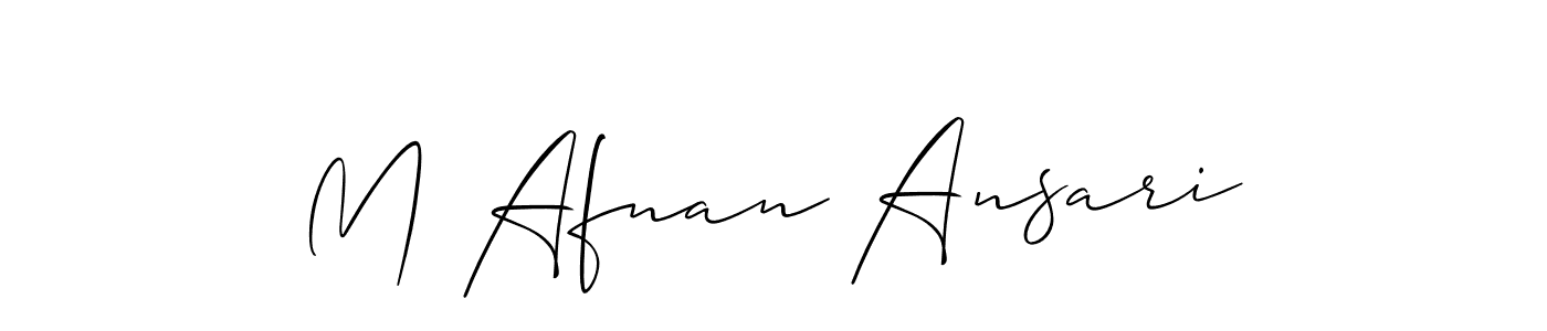 Create a beautiful signature design for name M Afnan Ansari. With this signature (Allison_Script) fonts, you can make a handwritten signature for free. M Afnan Ansari signature style 2 images and pictures png