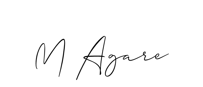 Use a signature maker to create a handwritten signature online. With this signature software, you can design (Allison_Script) your own signature for name M Agare. M Agare signature style 2 images and pictures png