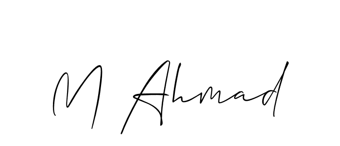 How to make M Ahmad name signature. Use Allison_Script style for creating short signs online. This is the latest handwritten sign. M Ahmad signature style 2 images and pictures png