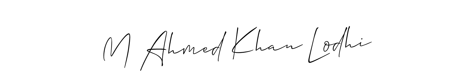 This is the best signature style for the M Ahmed Khan Lodhi name. Also you like these signature font (Allison_Script). Mix name signature. M Ahmed Khan Lodhi signature style 2 images and pictures png