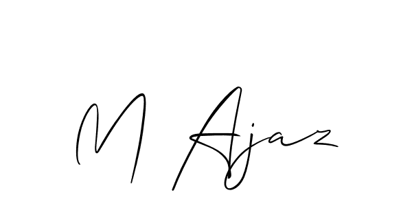 Allison_Script is a professional signature style that is perfect for those who want to add a touch of class to their signature. It is also a great choice for those who want to make their signature more unique. Get M Ajaz name to fancy signature for free. M Ajaz signature style 2 images and pictures png