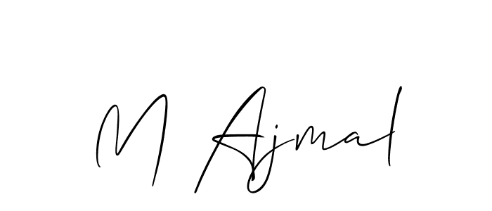 Make a beautiful signature design for name M Ajmal. With this signature (Allison_Script) style, you can create a handwritten signature for free. M Ajmal signature style 2 images and pictures png