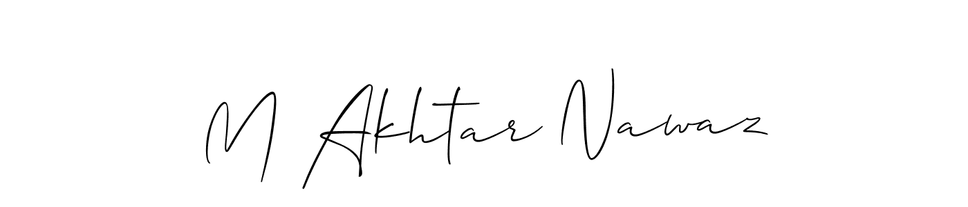 Allison_Script is a professional signature style that is perfect for those who want to add a touch of class to their signature. It is also a great choice for those who want to make their signature more unique. Get M Akhtar Nawaz name to fancy signature for free. M Akhtar Nawaz signature style 2 images and pictures png