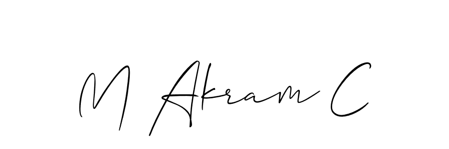 Also we have M Akram C name is the best signature style. Create professional handwritten signature collection using Allison_Script autograph style. M Akram C signature style 2 images and pictures png